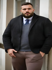 CADMON Solid Single Breasted Casual Men Blazer