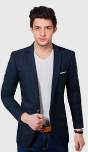 Darbar In Solid Single Breasted Casual, Formal, Festive & Wedding, Party Men Blazer