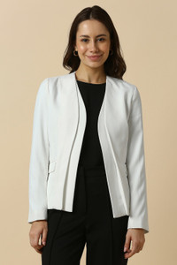 Allen Solly Solid Single Breasted Formal Women Blazer