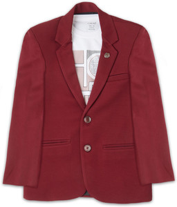 CAVIO Solid Single Breasted Party Boys Blazer