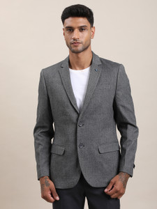 TURTLE Self Design Single Breasted Casual Men Blazer