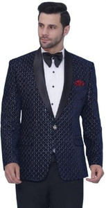 FAVOROSKI Embellished Tuxedo Style Wedding Men Blazer