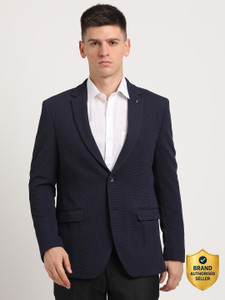 TURTLE Self Design Single Breasted Casual Men Blazer