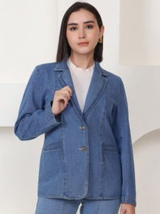 PUELLA Solid Double Breasted Casual Women Blazer