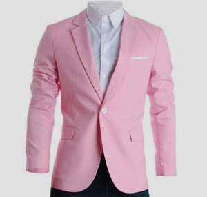 HUMJOLI Solid Single Breasted Casual Men Blazer