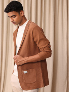 Mr Bowerbird Self Design Single Breasted Casual Men Blazer