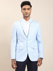 TURTLE Checkered Single Breasted Casual Men Blazer