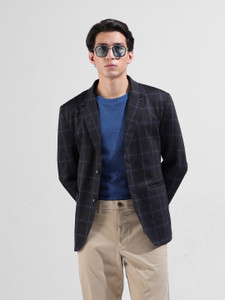 The Indian Garage Co. Checkered Single Breasted Formal Men Blazer