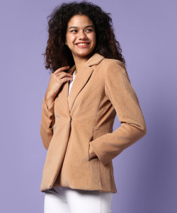 CAMPUS SUTRA Solid Single Breasted Casual Women Blazer