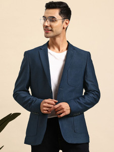 Mast & Harbour Checkered Single Breasted Formal Men Blazer