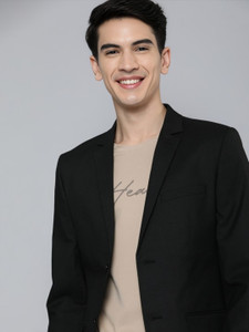 THECLASSICTOGS Solid Single Breasted Formal Men Blazer