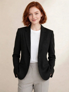 Rocksy Solid Single Breasted Casual Women Blazer