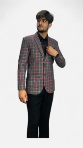gargian master cut Checkered Single Breasted Formal, Party Men Blazer