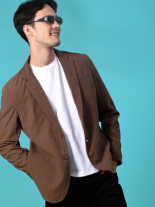 V-MART Solid Single Breasted Casual Men Blazer