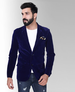 Avaeta Clothing Solid Single Breasted Party, Festive & Wedding, Casual Men Blazer