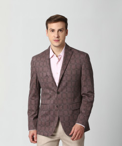 PETER ENGLAND Checkered Single Breasted Formal Men Blazer