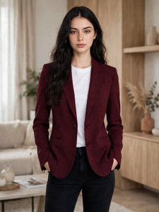 Rocksy Solid Single Breasted Casual Women Blazer
