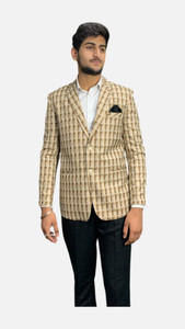 gargian master cut Checkered Single Breasted Formal, Party Men Blazer