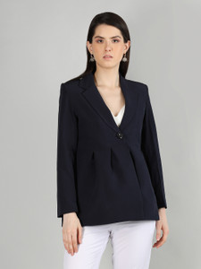 CHKOKKO Solid Single Breasted Formal Women Blazer