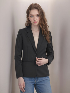 Rocksy Solid Single Breasted Formal Women Blazer