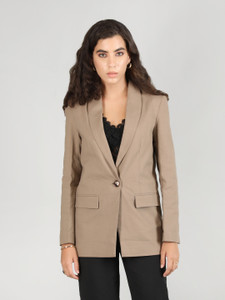 CHKOKKO Solid Single Breasted Formal Women Blazer
