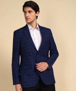 Raymond Checkered Single Breasted Formal Men Blazer