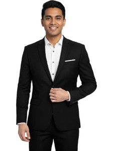 Darbar In Solid Single Breasted Casual, Festive & Wedding, Formal, Lounge Wear, Party Men Blazer