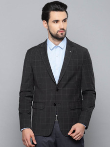 LOUIS PHILIPPE Checkered Single Breasted Formal Men Blazer