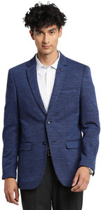 TURTLE Self Design Single Breasted Party Men Blazer