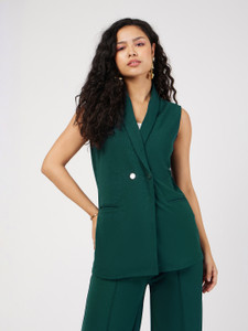 SASSAFRAS Solid Single Breasted Casual Women Blazer