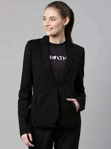 Enamor Solid Single Breasted Casual Women Blazer