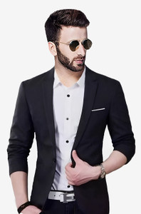 HUMJOLI MENS WEAR Solid Single Breasted Casual Men Blazer