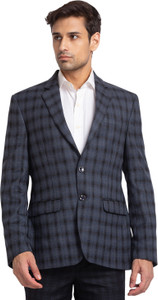 PARK AVENUE Checkered Single Breasted Formal Men Blazer