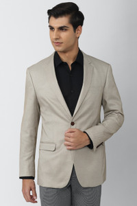 PETER ENGLAND Solid Single Breasted Formal Men Blazer