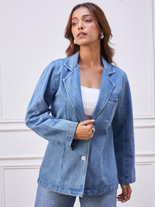 STYLESTONE Solid Single Breasted Casual Women Blazer