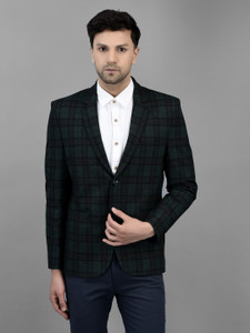 Canary London Checkered Single Breasted Casual Men Blazer