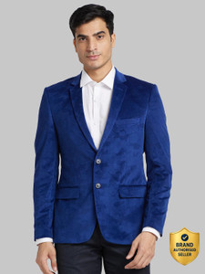 PARX Printed Single Breasted Formal Men Blazer