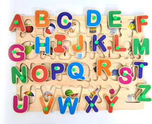 GAMLOID Capital Alphabets Letters Learning Educational Puzzle Toy for Kids