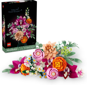 LEGO Botanicals Pretty Pink Flower Bouquet Floral Decor 10342 (749 Blocks)