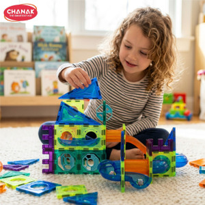 CHANAK 28 PCS Magnetic Tiles Building Set 3D Magnetic Blocks for Kids Ages 3+