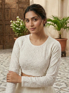 GROWMORE CREATION Round Neck Women Blouse