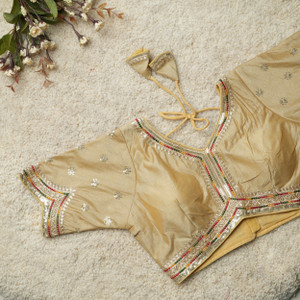Modern Mughals V-Neck Women Blouse