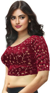 PU Fashion Round Neck Women Blouse