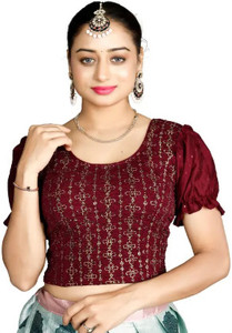 Dhyaan Textile Round Neck Women Blouse