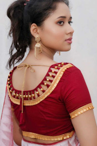 Desi Threads Round Neck Women Blouse