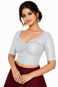 PU Fashion Sweetheart Neck Women Blouse
