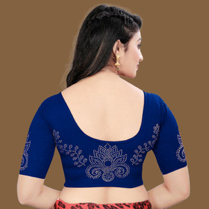 PU Fashion Round Neck Women Blouse