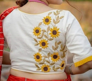 Rainbow Cloths Round Neck Women Blouse