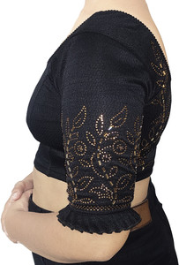 PU Fashion Round Neck Women Blouse