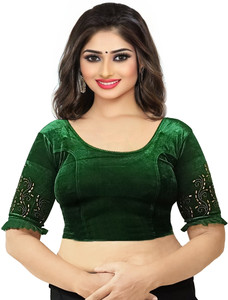 PU Fashion Round Neck Women Blouse